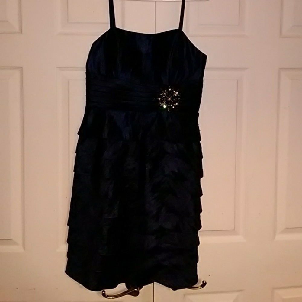 NWOT Women's Navy Multi-tiered Dress